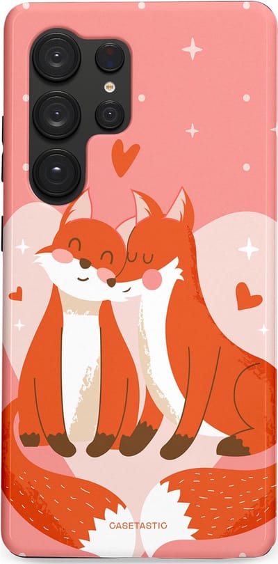 Casetastic Hoesje Geschikt voor Samsung S25 Ultra - Stijlvolle Beschermende Duo-layer Case - Vossenzoen
