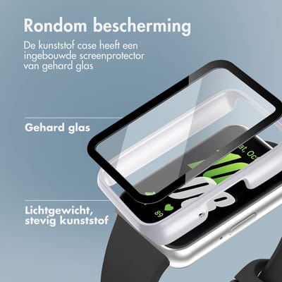 Screen protector - Geschikt voor Samsung Galaxy Fit 3 - Full Cover Hard Case / Beschermend Hoesje - Zilver