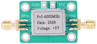 Dailygoods- Vermogensversterker 5M-6GHz 20dB Gain - Signaalversterker - Ultra-Wideband - LNA Board Module - Voor FM-radio/Wifi - Compact 23x28 mm