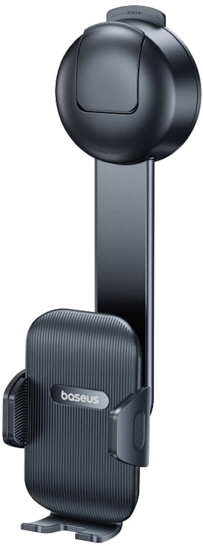 Baseus PrimeTrip Houder Auto Dashboard met Zuignap - Telefoonhouder Auto - 360° Draaibaar - Compact formaat - Inklapbaar - Universeel - Zwart
