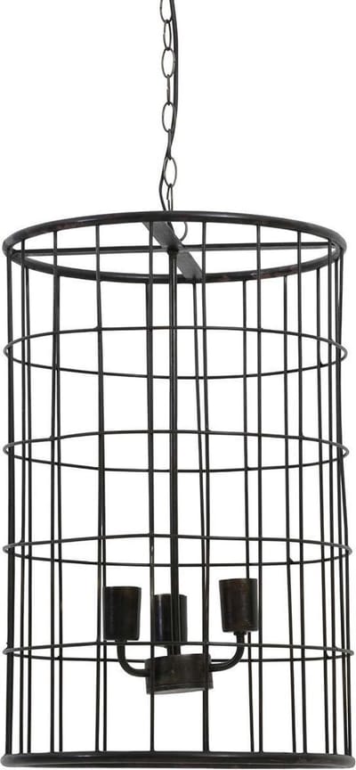 Light & Living Hanglamp  BINTY Ø40x60 cm  -  zwart zink