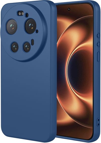 MobyDefend Hoesje - Geschikt voor Xiaomi 17 Ultra - Matte Siliconen Backcover - Blauw