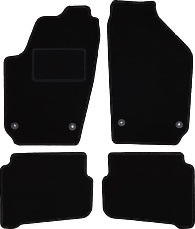 Zwarte veloursmatten voor: Volkswagen Fox hatchback (2005-2011)