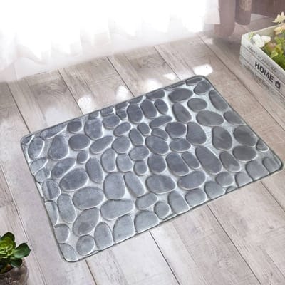 Badmat Antislip 60x40cm | Comfortabel en zacht | Absorberend | Grijs | Douchemat | Wasmachine bestendig