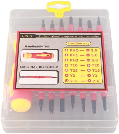 NTHProducts - Insulated Screwdriver Set - 8-delige set - Dubbelzijdige schroevendraaiers - Veilig en comfortabel - Magnetisch - Geschikt voor professio...