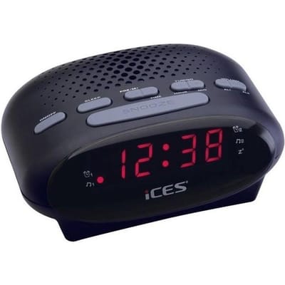 ICES ICR-210 Wekkerradio VHF (FM) FM Wekfunctie Zwart