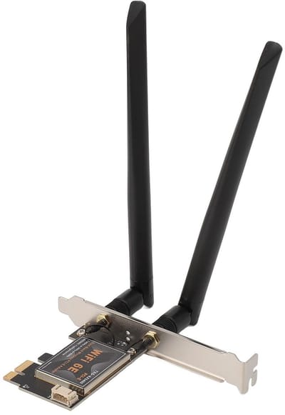 Dailygoody WiFi-kaart - 6000 Mbps - Draadloze Netwerkadapter met Bluetooth 5.2 - Geschikt voor Linux - Voordelige Wifi 6E - Ideaal voor gamers ..