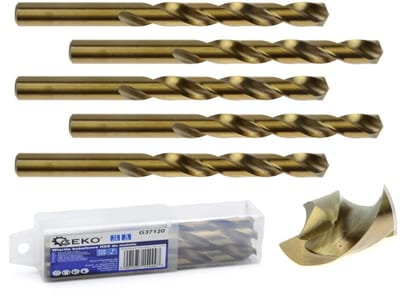 GEKO Metaalboor - HSS M35 - 5% Kobalt - 12 mm - Hoge Warmtebestendigheid - 5 stuks