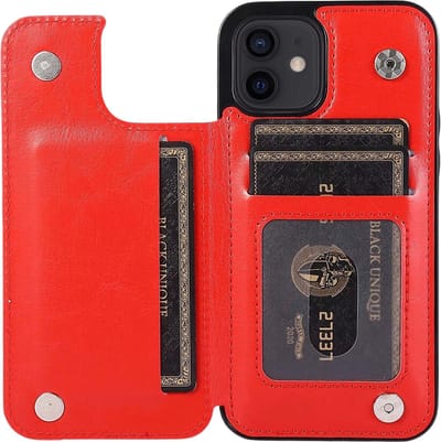 Hoesje geschikt voor iPhone 15 Pro - Backcover - Pasjeshouder - Portemonnee - Kunstleer - Rood