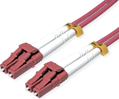 ROLINE glasvezelkabel 50/125µm OM4, LC/LC, staal gepantserd, LSOH, violet, 2 m