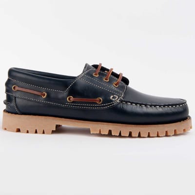 Náutico De Piel Para Hombre. Purapiel Pullnauc 103060 39 blauw