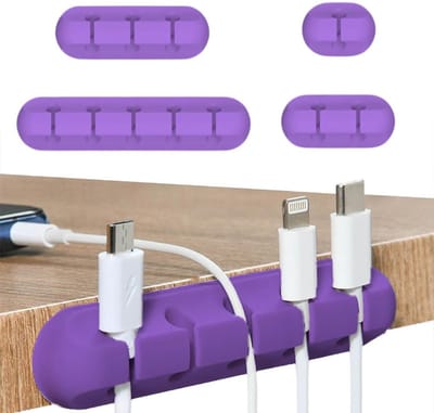 Multifunctionele kabelclips voor auto en thuis - Ideaal voor kabelbeheer in TV, computer en kantoor - 4 stuks