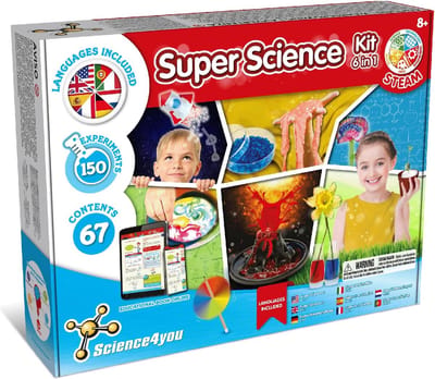 Science4you 6-in-1 Super Science – Educatieve Experimenteerdoos Natuurkunde & Chemie – 25+ Proeven – Voor kinderen 8+