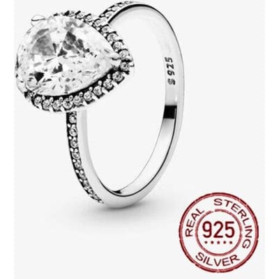 Mode 925 Sterling Zilver Roségoud Ring Glinsterend Gepolijst Open Hartvormig Geometrische Vorm Vrouwen Jubileum Sieraden 9 zwart