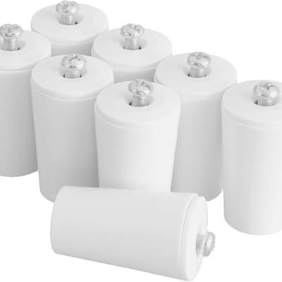 8-pack witte roldeurstoppers, 40mm, voor de eindlamellen van roldeuren/jaloezieën/jaloezieën, stootstoppers