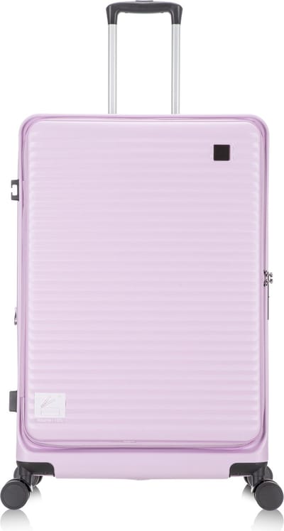 Praag Reiskoffer L - 93L - 75x48x29,5 cm - Ruimbagage - Laptopvak & Uitbreidbare Opbergruimte - TSA Slot & 360° Wielen - Ideaal Voor Lange Vakanties en Intercontinentale Reizen - Lila