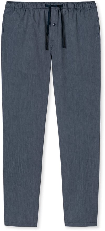 Schiesser Mix + Relax Katoen Heren Pyjamabroek blauw fijn gestreept