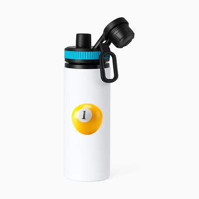 Hacebo® - Biljartbal waterfles met draaidop blauw - Biljart - biljarters - Snooker - poolen - nummer 1 - water fles - 850ML