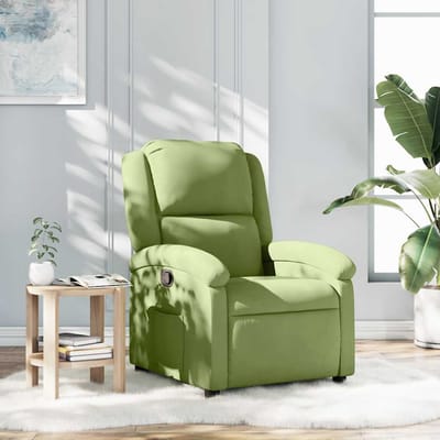 vidaXL - Fauteuil - verstelbaar - fluweel - lichtgroen