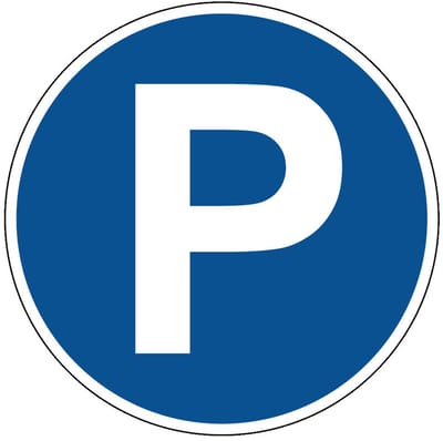 Parkeren verplicht bord - kunststof 150 mm