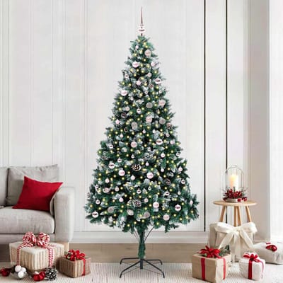 vidaXL - Kunstkerstboom - Groen - 240 - cm - PVC - en - Staal - en - Kunststof