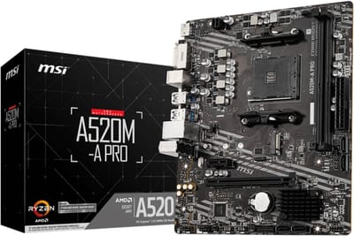 MSI A520M-A PRO Moederbord - AMD A520 - AMD AM4 - DDR4 RAM - Micro-ATX