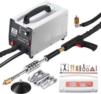 SnelShoppen - VEVOR Punt-soldeerbout Reparatieset voor Barrières, 1,8 kW, Instelbaar Vermogen met 7 Modi, Deuktrekker voor Auto en Vrachtwagen