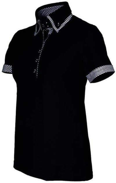 Giovanni Capraro 29305-20 Dames Polo zwart poloshirt | Maat M