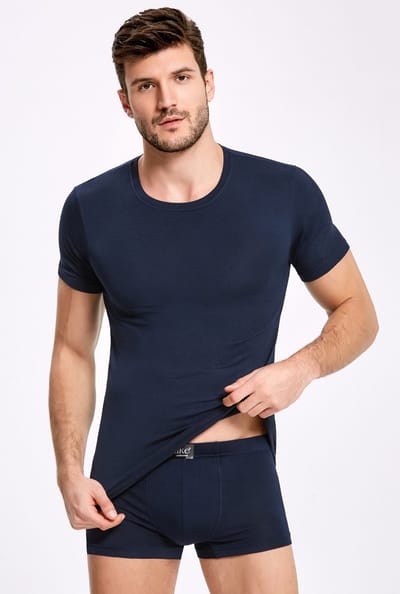 ilke-5 pack-Bamboe Boxershort Heren-%92 Bamboe-%8 Elastaan-Onderbroek Heren-Marineblauw-S