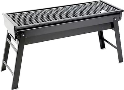 Tafel BBQ | Houtskool barbecue | Opvouwbare inkapbare ruime tafel BBQ voor camping reizen vakantie compact | opvouw inklap reis kolen BBQ