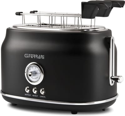 G3 Ferrari Artista – Broodrooster 685-815W – Ontdooifunctie – Opwarmfunctie – Timer – Kruimellade – RVS Tangen
