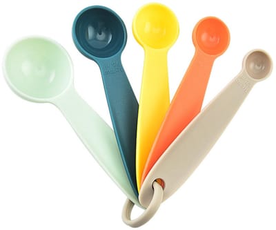 Cosensi- Maatlepelset 5-delig - Kleurrijke Doseerlepels - Maatlepels voor Koken/Bakken - Vloeistof/Poedermeetinstrumenten - Capaciteit tot 15 ml - Inclusief 1/4 theelepel