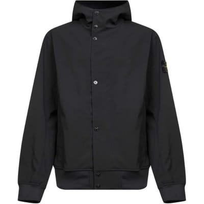 Stone Island Zomer 26 Capuchon Rits Effen Kleur Lange Mouwen Jas Heren jassen L1S154100118S0A22V0029 S black