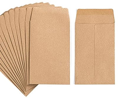 Kraft Kleine Muntenenveloppen Zelfklevende Enveloppen voor Tuin, Kantoor of Bruiloft Cadeaus