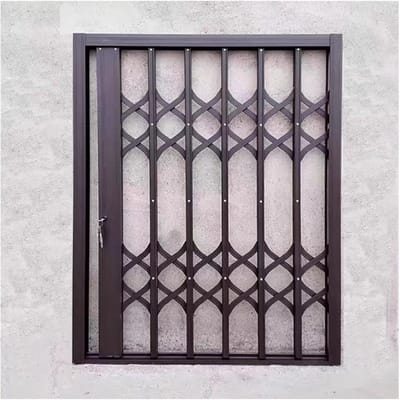 Beveiligingsbalk Schuiframen - Anti-diefstal Vouwpoort - Inbraakpreventie Buiten - Duurzame Aluminium Constructie - Verstelbaar - Aluminiumkleur