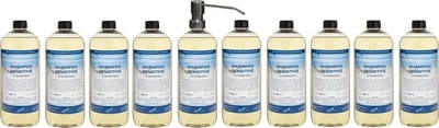 Shampoo Sensitive Care - 1 liter (transparant) - 10 stuks - met zilveren pomp - Voordeelverpakking - Haarverzorging