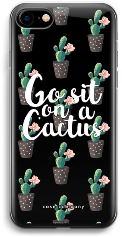 Case Company® - Hoesje geschikt voor iPhone SE 2020 hoesje - Cactus quote - Soft Cover Telefoonhoesje - Bescherming aan alle Kanten en Schermrand