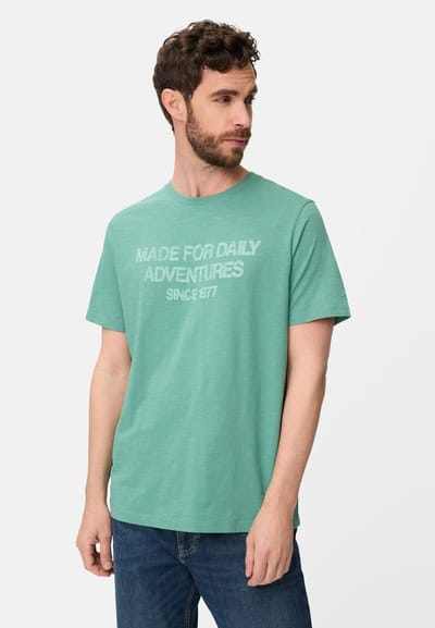 camel active T-Shirt met reflecterende details - Maat menswear-4XL - Lagoon Groen