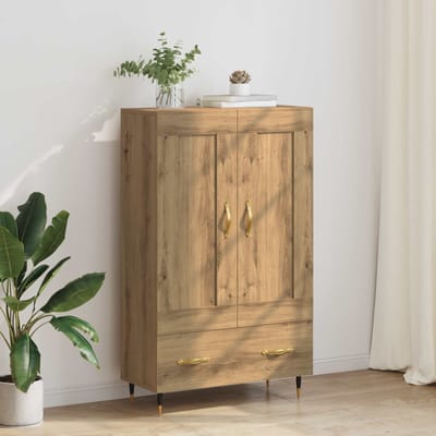 vidaXL - Highboard - Artisan - Eiken - 69,5 - x - 31 - x - 115 - cm - Bewerkt - hout