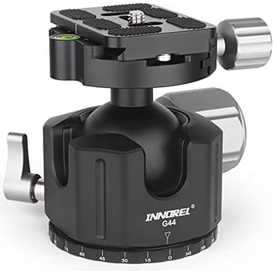 Dunne panoramische CNC statief balhoofd voor spiegelreflexcamera's met 1/4" snelwisselplaat - Maximaal 25 kg belasting
