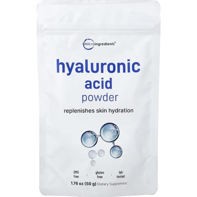 Micro Ingrédients, Poudre d'Acide Hyaluronique, 50g (1,76 oz)