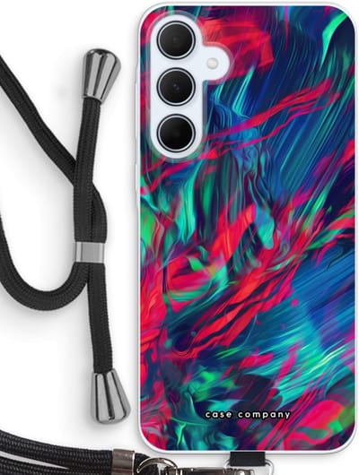 Case Company® - Hoesje met koord geschikt voor Samsung Galaxy A35 hoesje met Koord - Pilgrims Of The Sea - Telefoonhoesje met Zwart Koord - Bescherming aan alle Kanten en Over de Schermrand