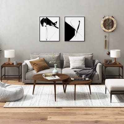 vidaXL - Bijzettafels - 2 - st - 40x40x35 - cm - bewerkt - hout - bruineiken
