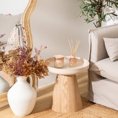 Atmosphera Hercyna Salontafel - Ø40xH42cm - Beige