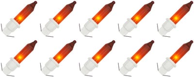 OE Lightning Reserve Kerstlampjes - 10 stuks - Witte Insteek Fitting - 2.5V/0.425W - Rood Licht
