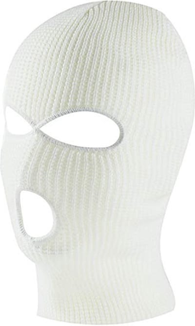 Bivakmuts Driegats I Facemask I Skimuts I Bivak I I Wintersport I Motor/Schooter/Fiets Muts I Universeel / One Size I Wit