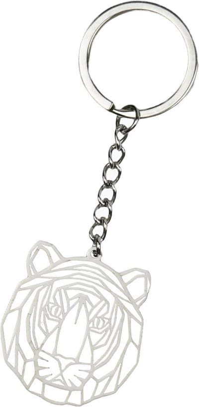 Metalen Sleutelhanger Geometrisch Patroon Sleutelhanger Dier - Tijger