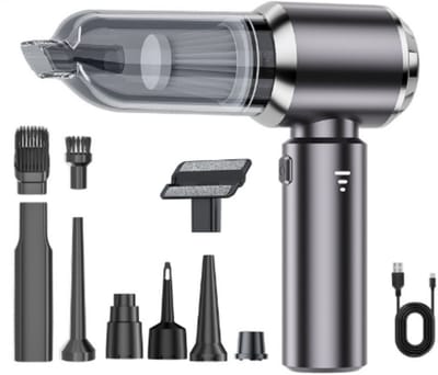 TOVBMUP Handheld - Stofzuiger - Auto-oplaadbare stofzuiger - 15000PA - Draadloze stofzuiger - 3 snelheden - Perslucht - Geschikt voor auto, keuken, bank, kantoor, huis