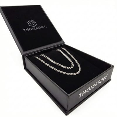 Cubaanse & Touwketting Cadeauset Zilver – 2-delige Heren Ketting Set – 4 mm Cubaanse Ketting & 3 mm Touwketting – RVS – Luxe Geschenkverpakking