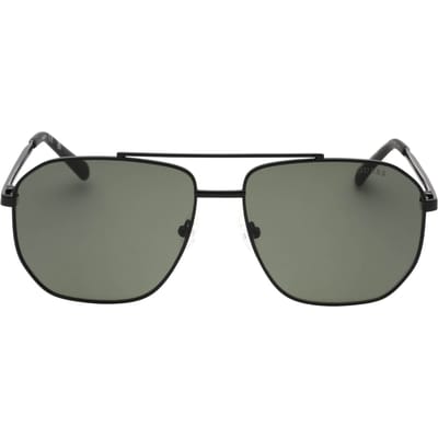 Guess Groene Lens Matte Zwarte Zonnebril